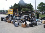 The items collected at the City Hall electronics recycling event