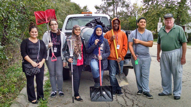 Argo High School Community Service Cleanup Crew